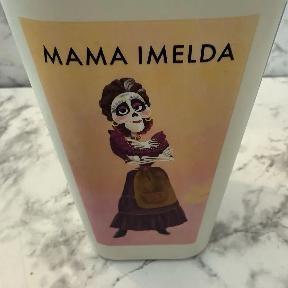 Disney Parks Pixar Coco Tumbler w Straw NWT Mama Imelda Miguel Rivera Ernesto